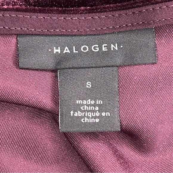 Size 6 Halogen Burgundy Red Velour Tank Y2K Style Stretch Goth Sleeveless Vneck - Picture 10 of 11